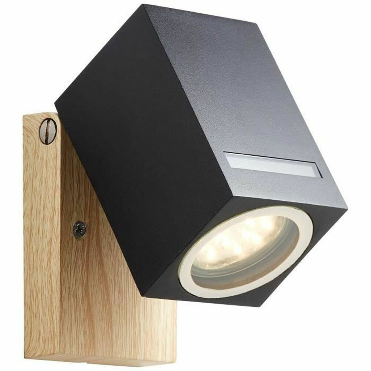 Brilliant Wandlamp Brilliant Galeni Zwart Natuurlijk Metaal Kristal 20 W Gu10