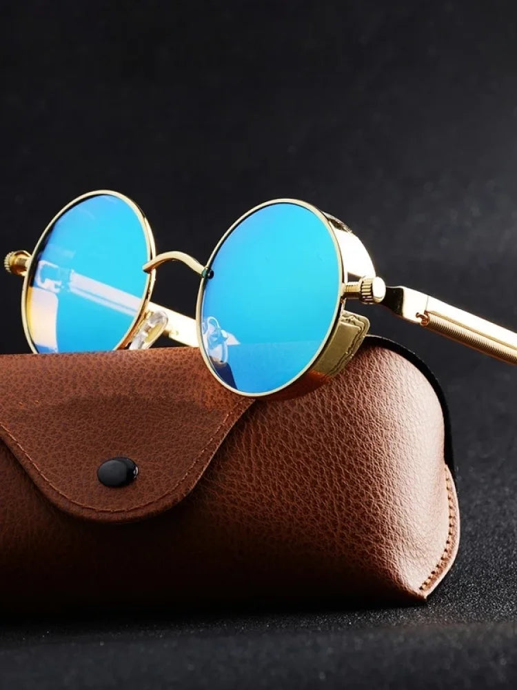 Round Metal Sun Glasses High Quality Oculos de sol