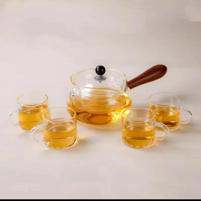 Aurora Luxe Glazen Theepot – 500ML met Infuser, Hittebestendig & Elegant Design
