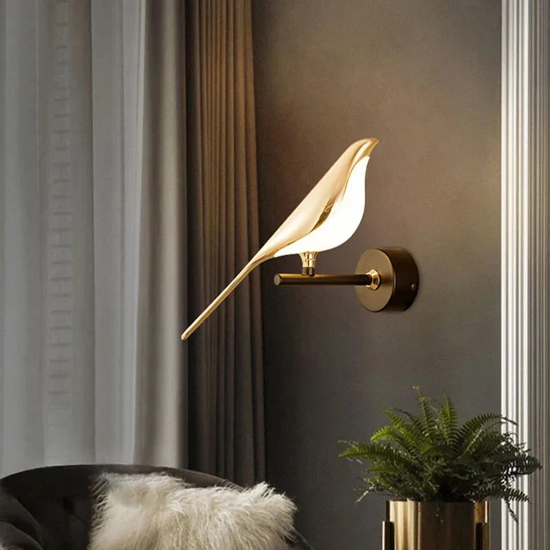 Golden Bird LED Wall Lamp