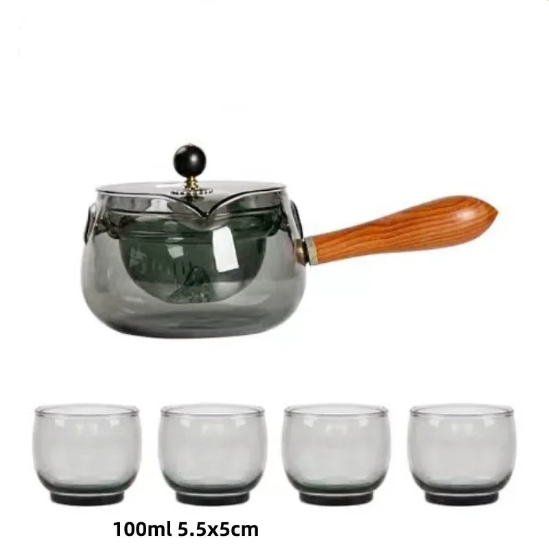 Aurora Luxe Glazen Theepot – 500ML met Infuser, Hittebestendig & Elegant Design