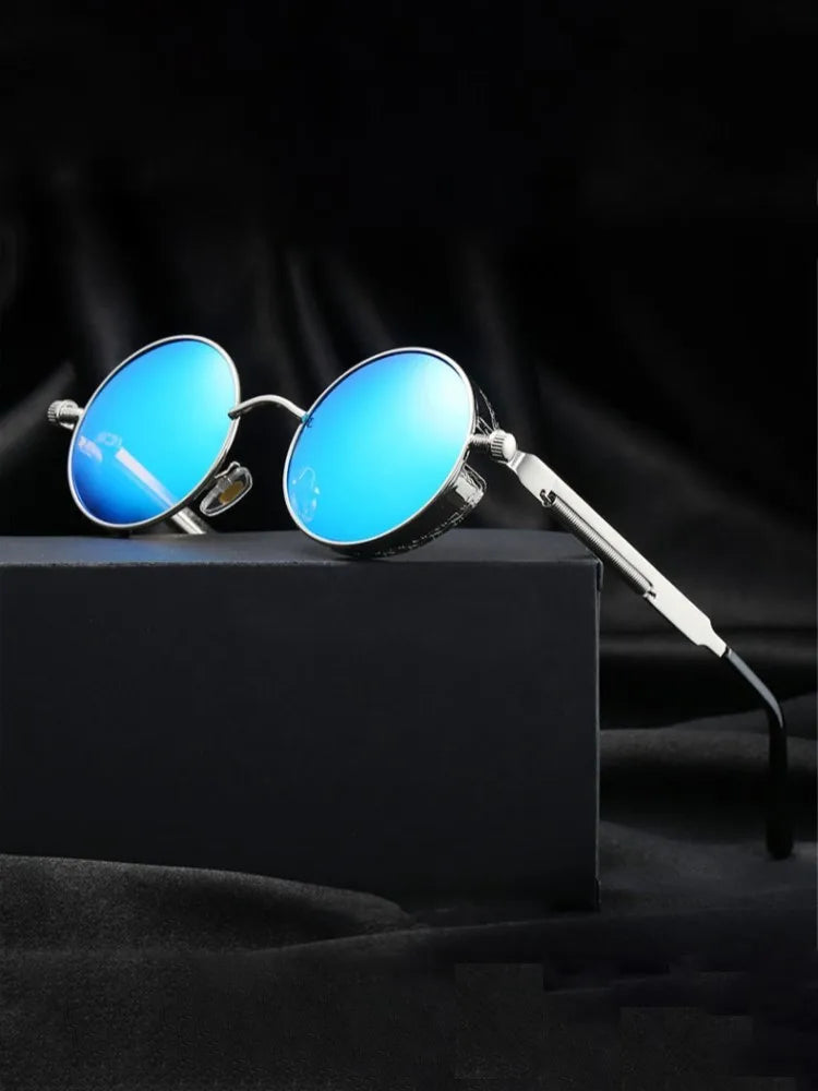 Round Metal Sun Glasses High Quality Oculos de sol