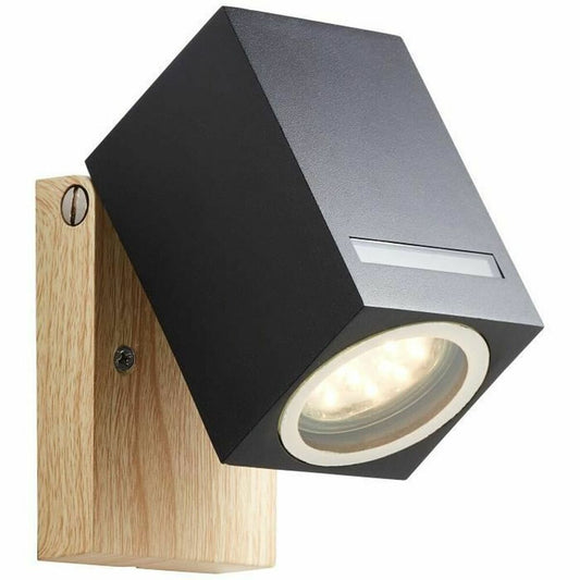 Brilliant Wandlamp Brilliant Galeni Zwart Natuurlijk Metaal Kristal 20 W Gu10