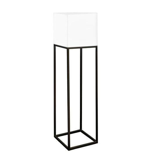 Bigbuy Home Vloerlamp Block Wit Grijs Polyethyleen Staal 38 X 38 X 155 Cm