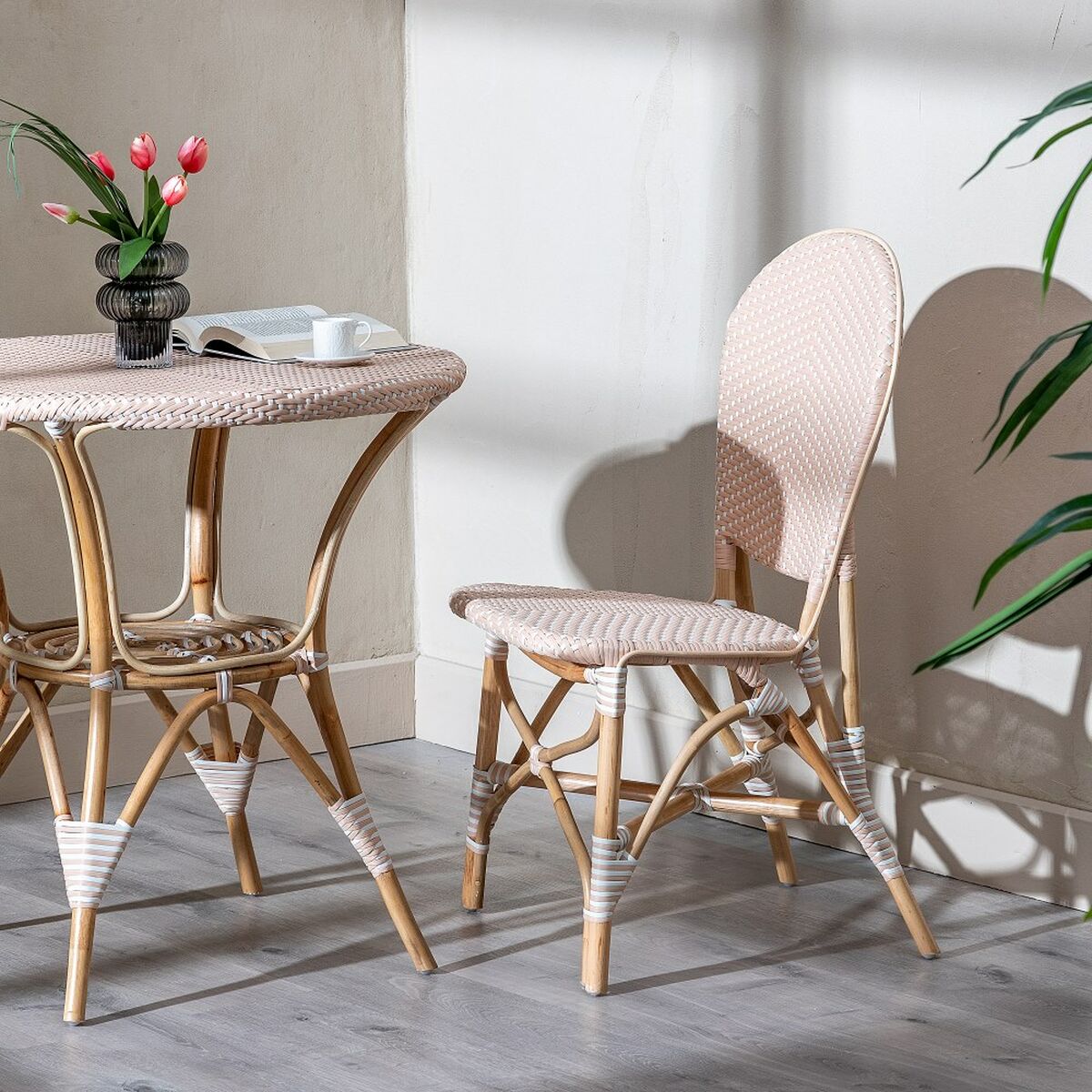 Bigbuy Home Keukenstoel 47 X 54 X 93 Cm Natuurlijk Beige Rotan