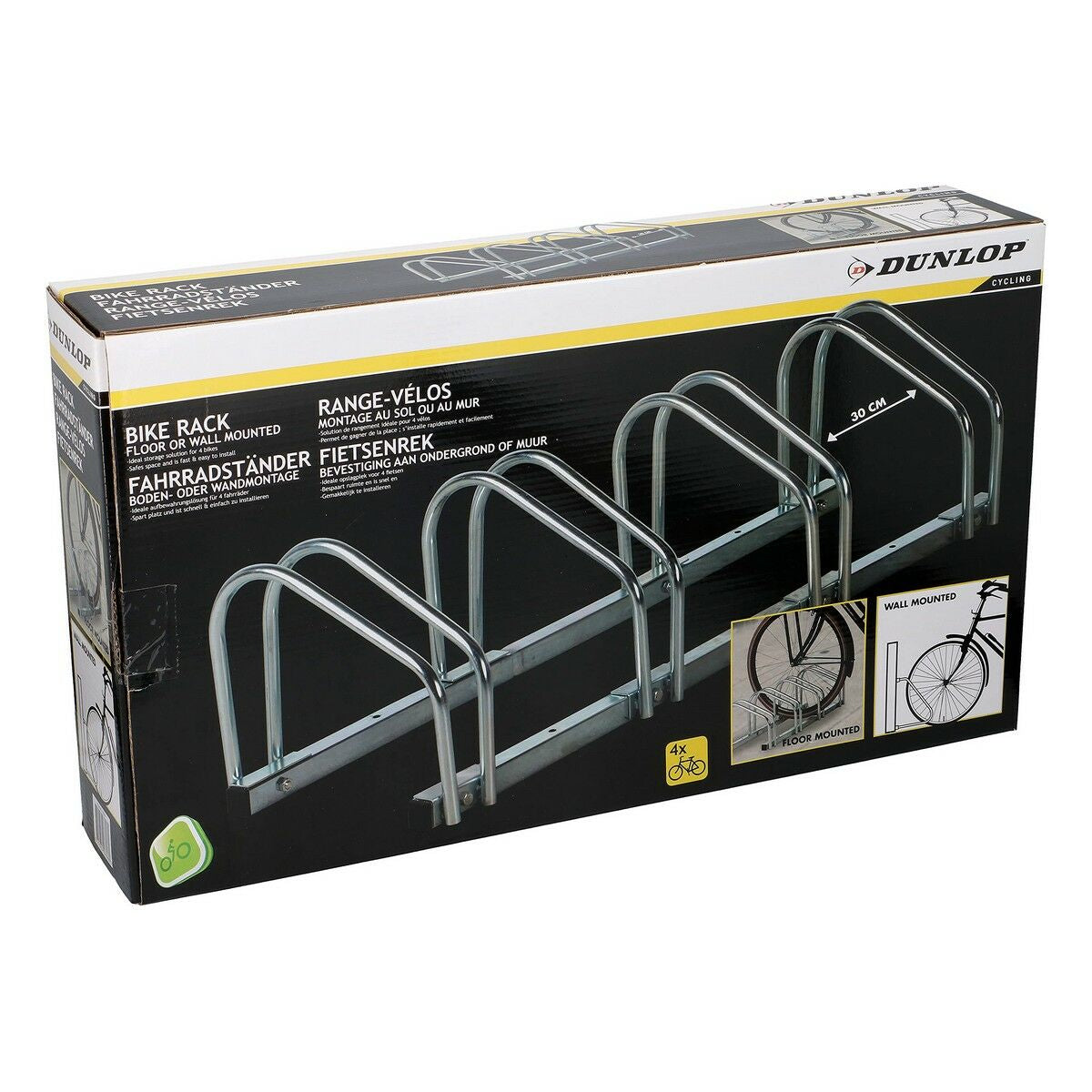 Dunlop Steun Voor Fietsen Dunlop Bodem 4 Plaatsen 27 X 100 X 32,5 Cm Staal