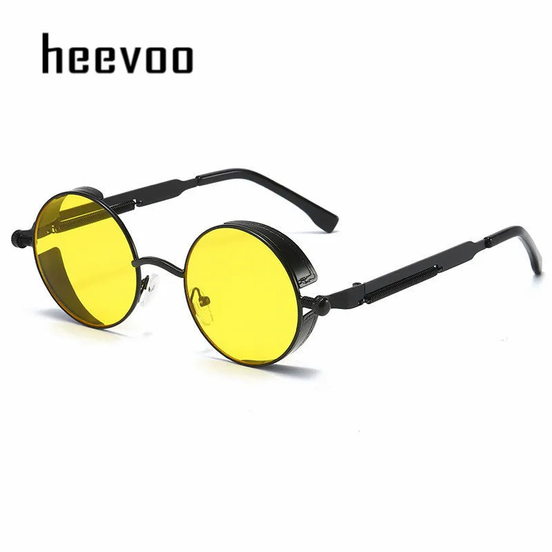 Round Metal Sun Glasses High Quality Oculos de sol