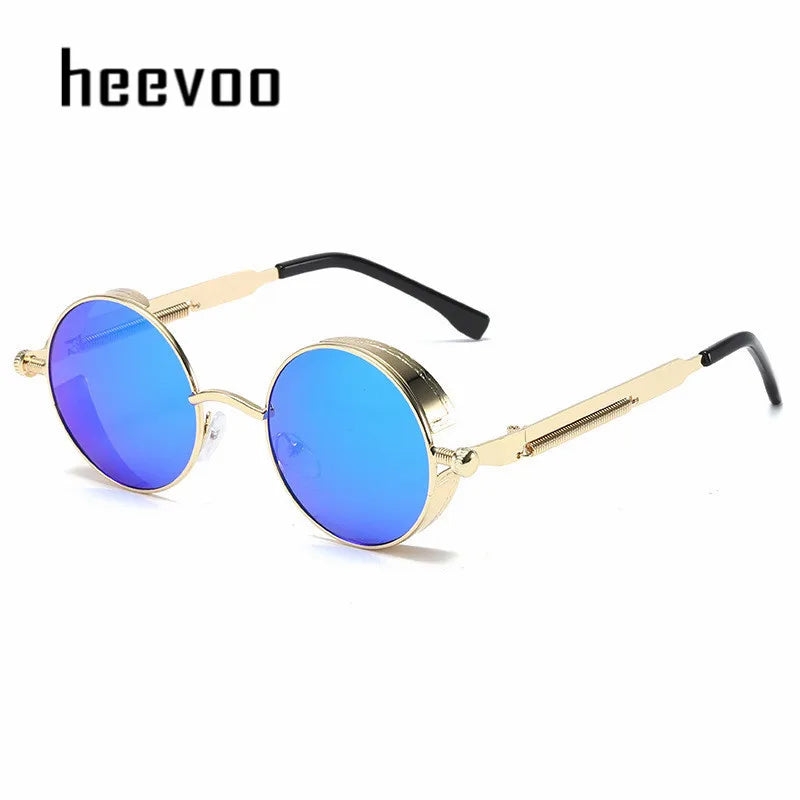 Round Metal Sun Glasses High Quality Oculos de sol