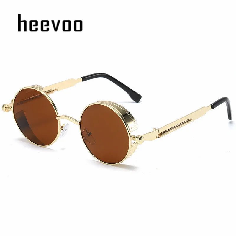 Round Metal Sun Glasses High Quality Oculos de sol