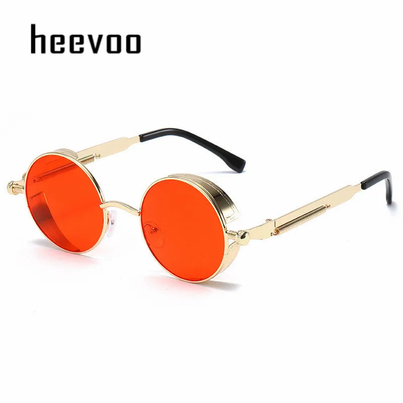Round Metal Sun Glasses High Quality Oculos de sol
