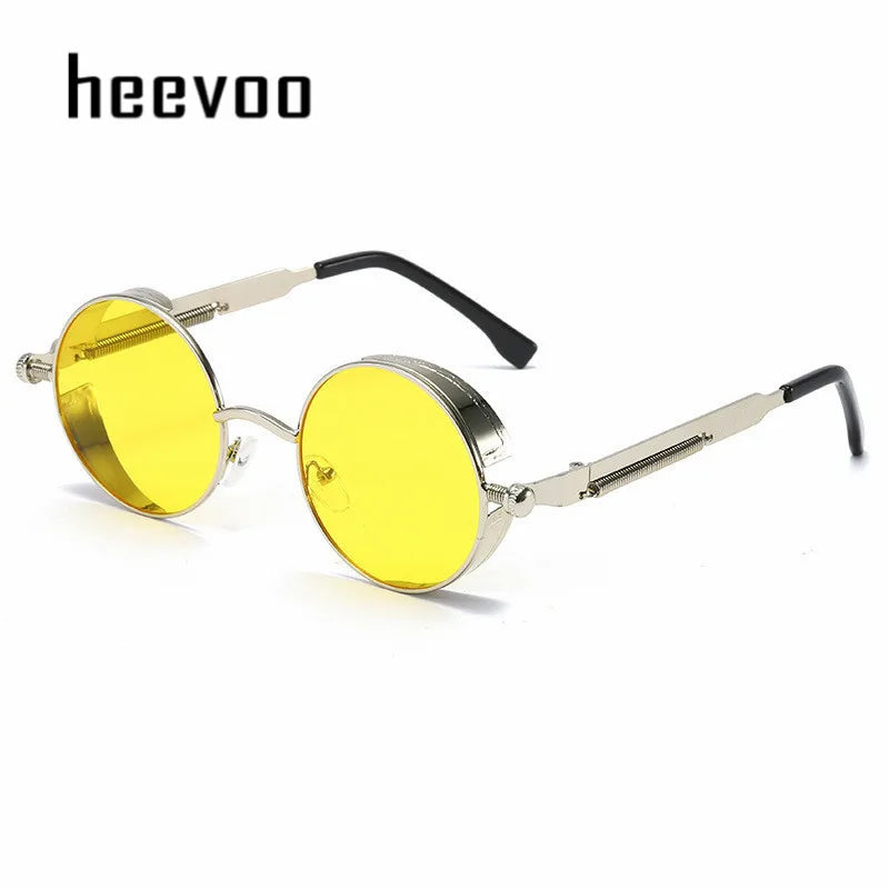 Round Metal Sun Glasses High Quality Oculos de sol