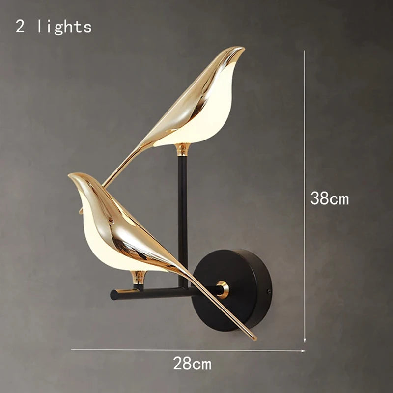 Golden Bird LED Wall Lamp