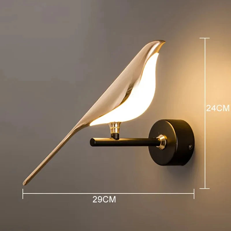 Golden Bird LED Wall Lamp