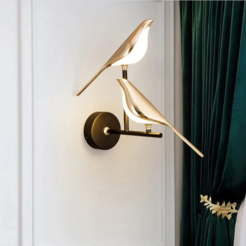 Golden Bird LED Wall Lamp