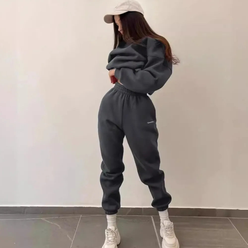 Autumn/Winter Women's 2-Piece Hoodie & Pants Set