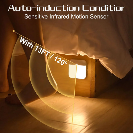 LED Motion Sensor Wireless Rechargeable Night Light