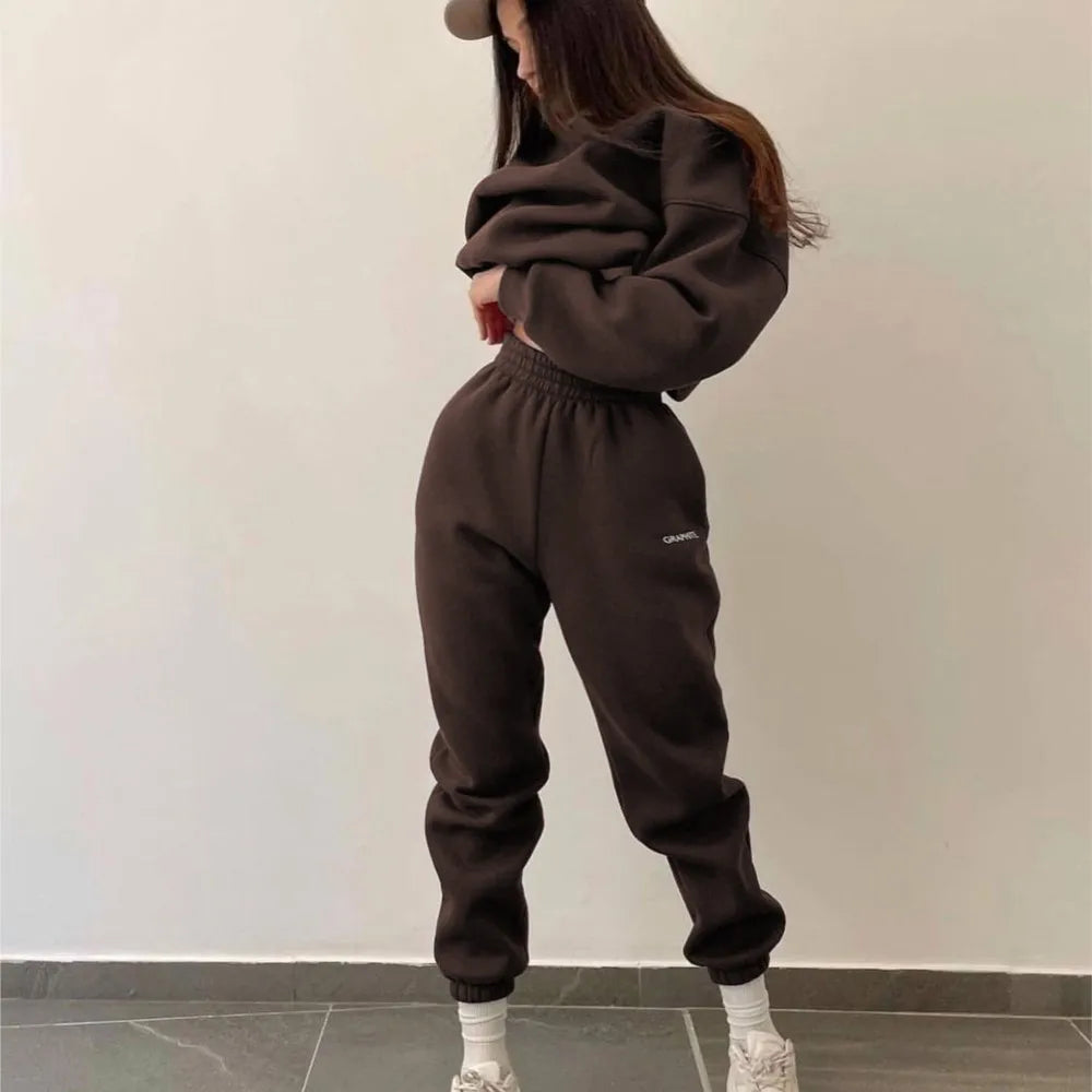 Autumn/Winter Women's 2-Piece Hoodie & Pants Set