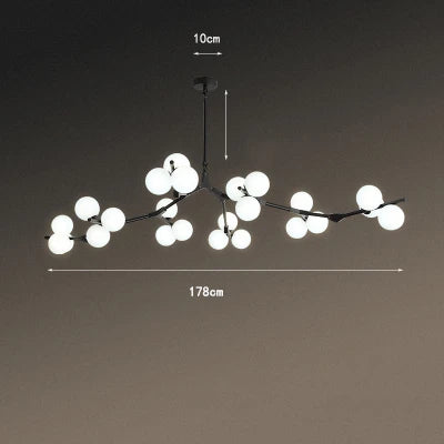 Led Ceiling Chandelier Lustre Glass Balls 24 heads Hanging