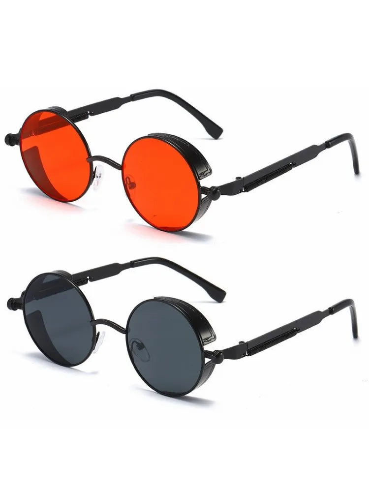 Round Metal Sun Glasses High Quality Oculos de sol