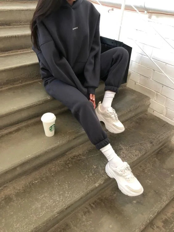 Autumn/Winter Women's 2-Piece Hoodie & Pants Set