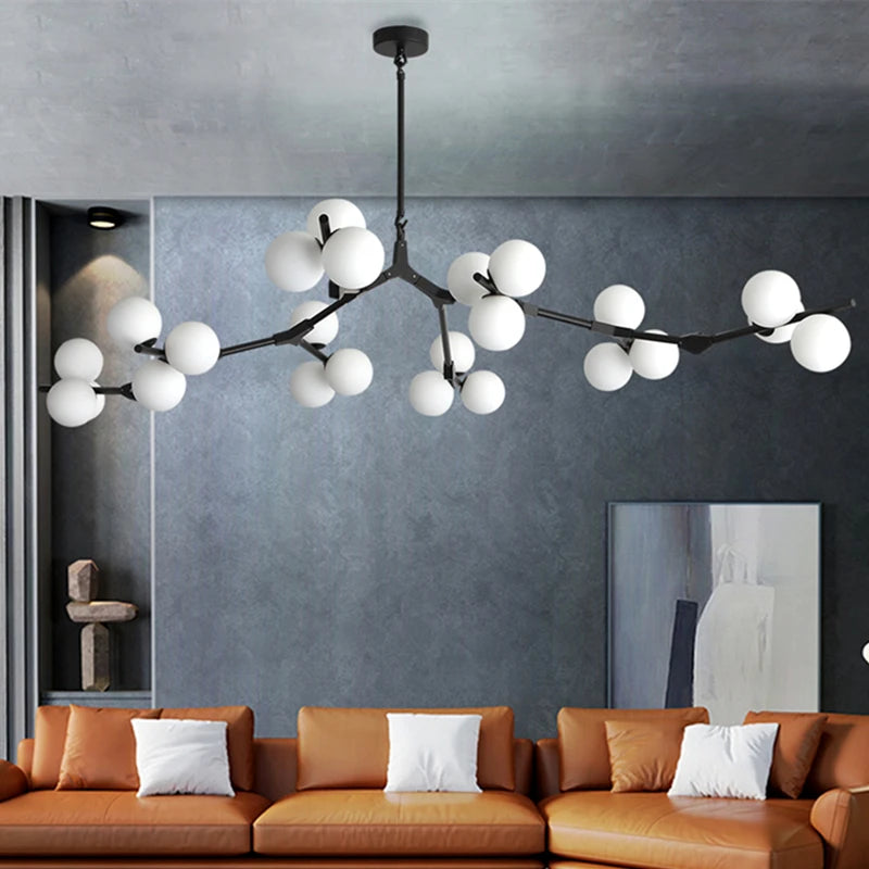 Led Ceiling Chandelier Lustre Glass Balls 24 heads Hanging